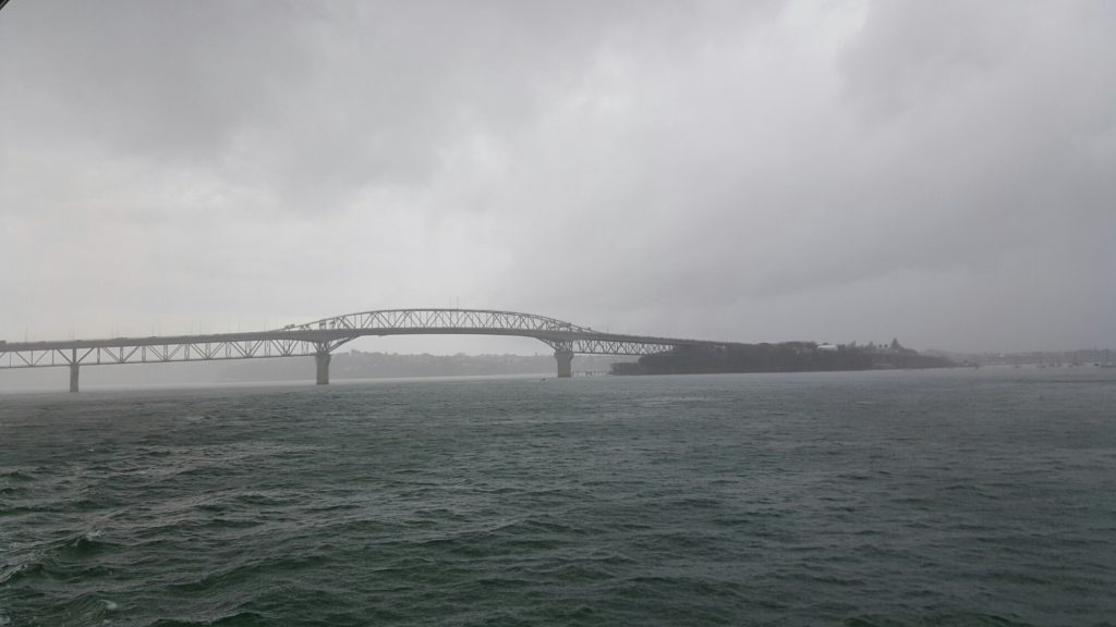 Auckland Harbour Bridge looking gloomy