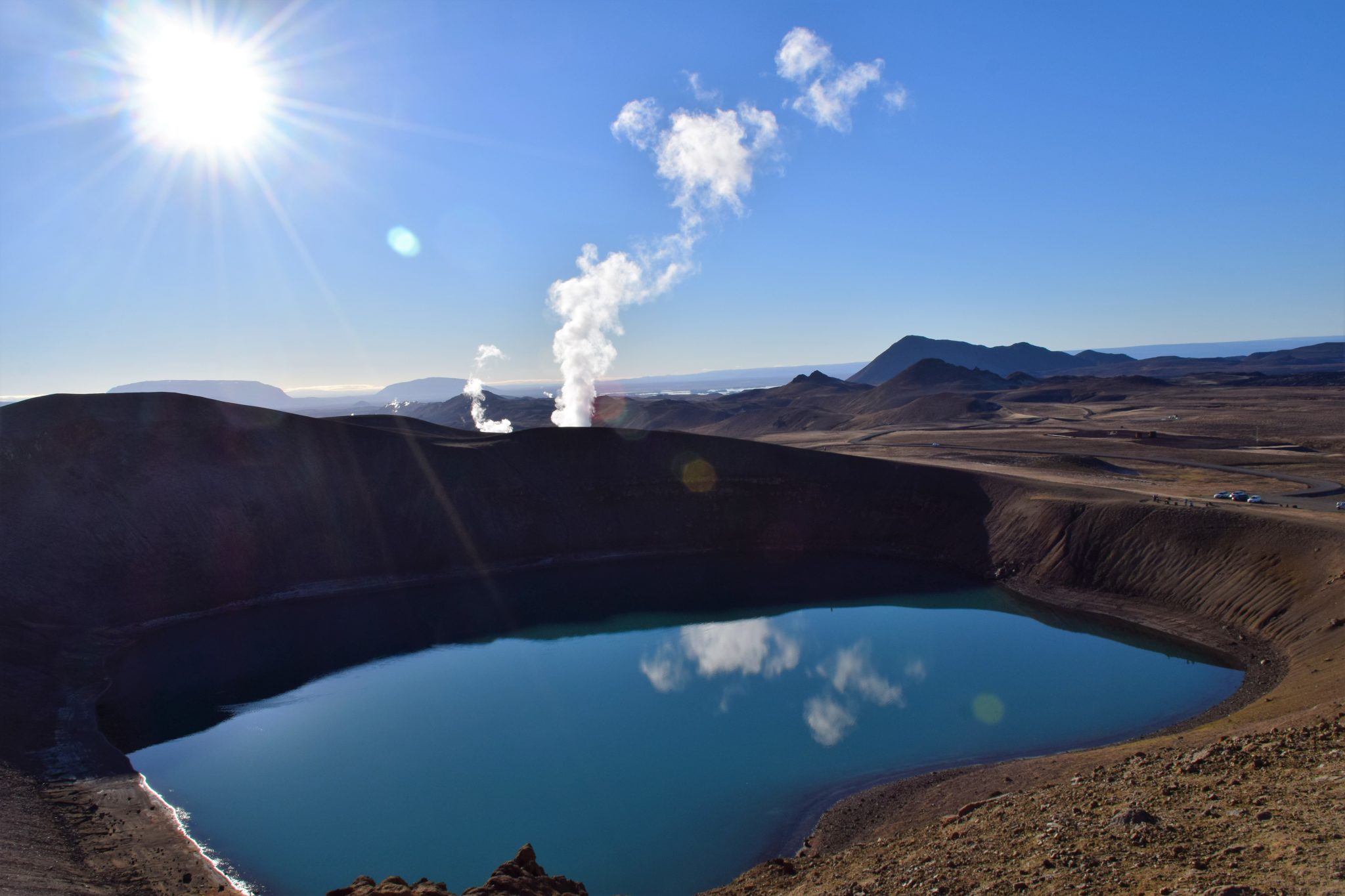 Krafla crater from the rim