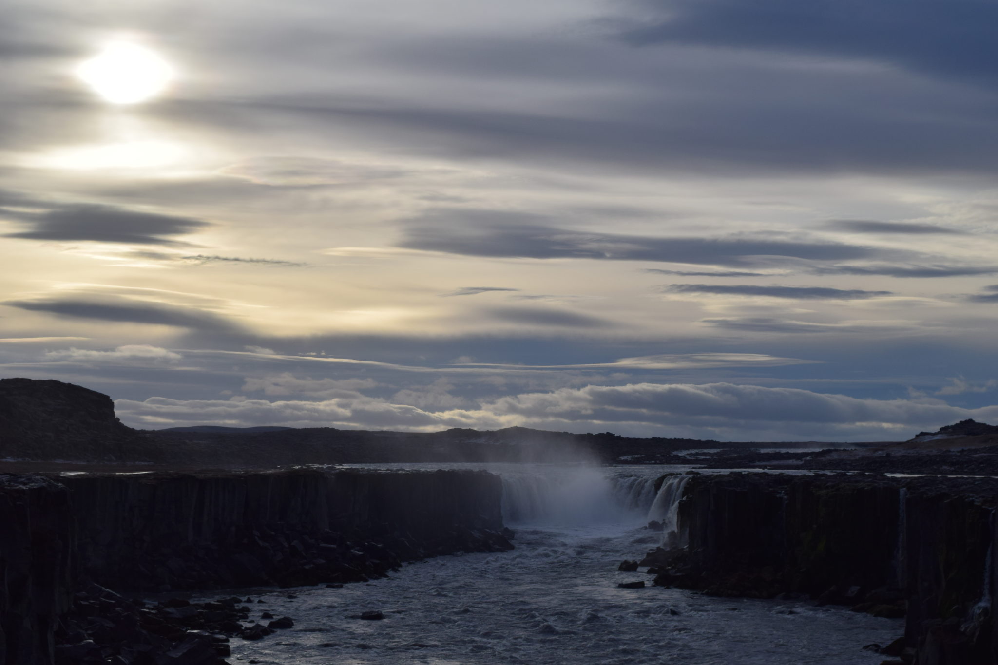 Selfoss waterfall at sunrise