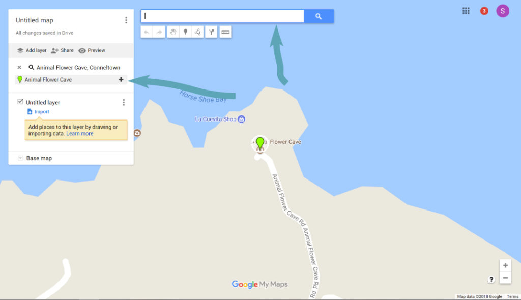 Adding a location to your map