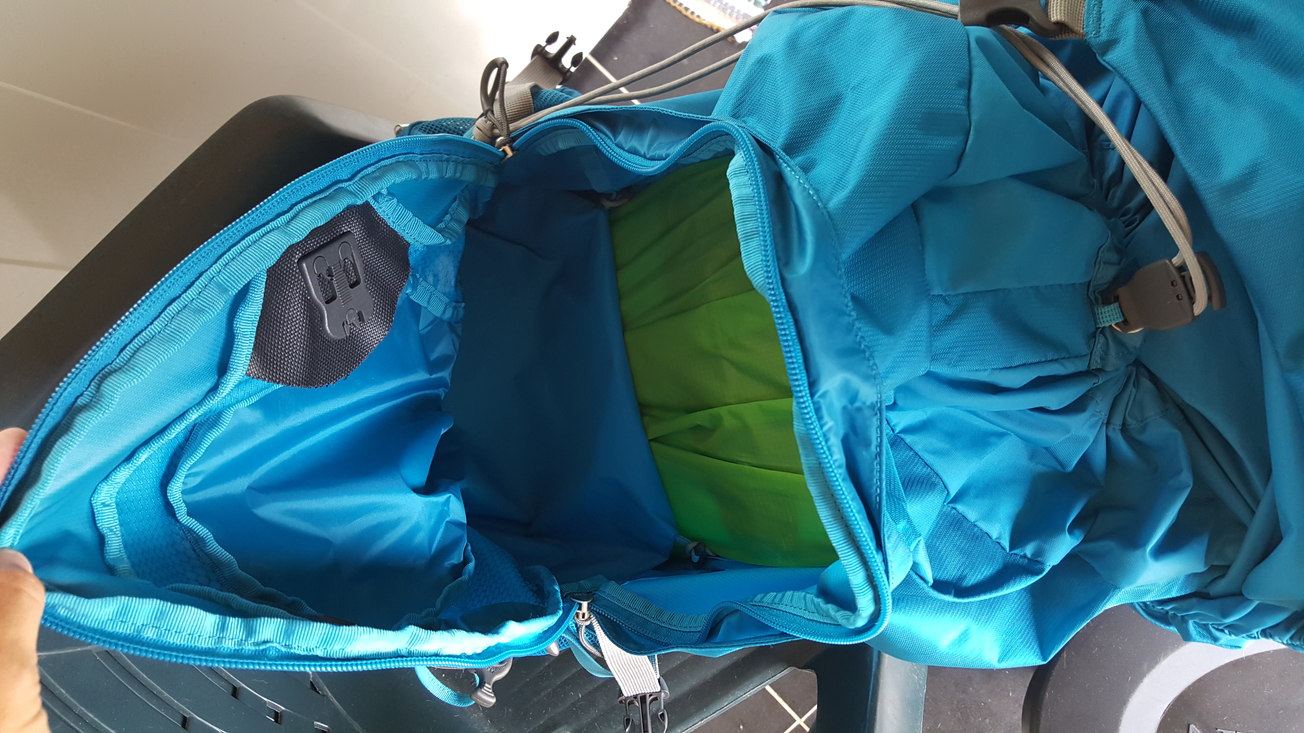 Front loading and top loading compartments
