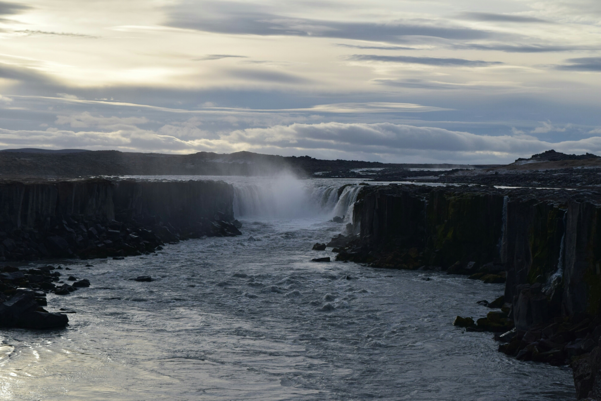 Selfoss at sunrise